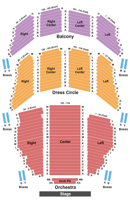 Emerson Colonial Theatre Simon and Garfunkel Seating Chart